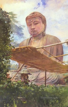 The Great Statue of Amida Buddha at Kamakura John LaFarge Buddhism Oil Paintings